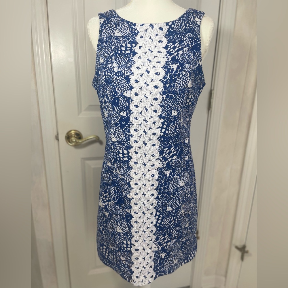 Lilly Pulitzer for Target Blue and White Lace Mini Dress